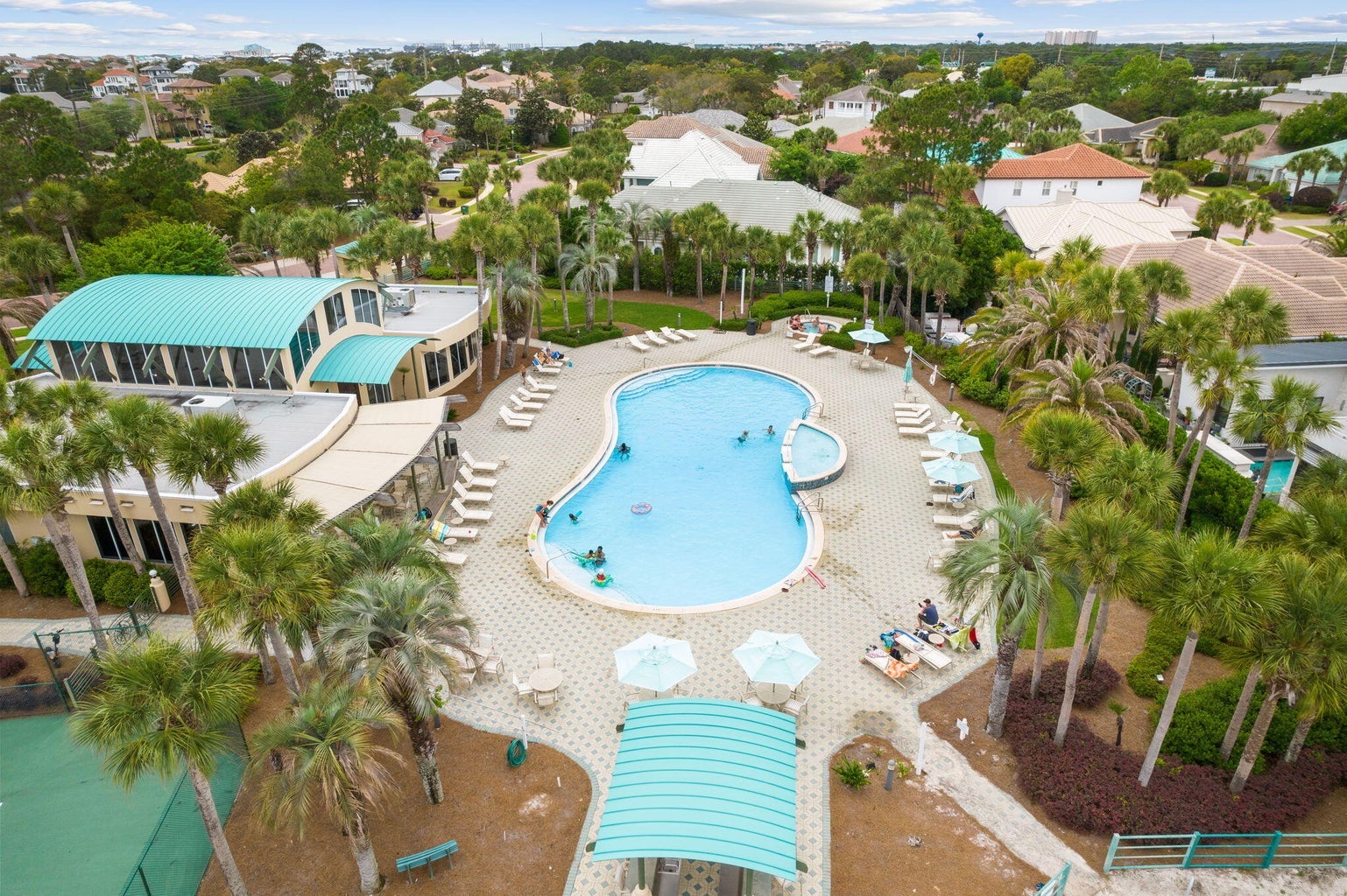 Destiny East community pool from above