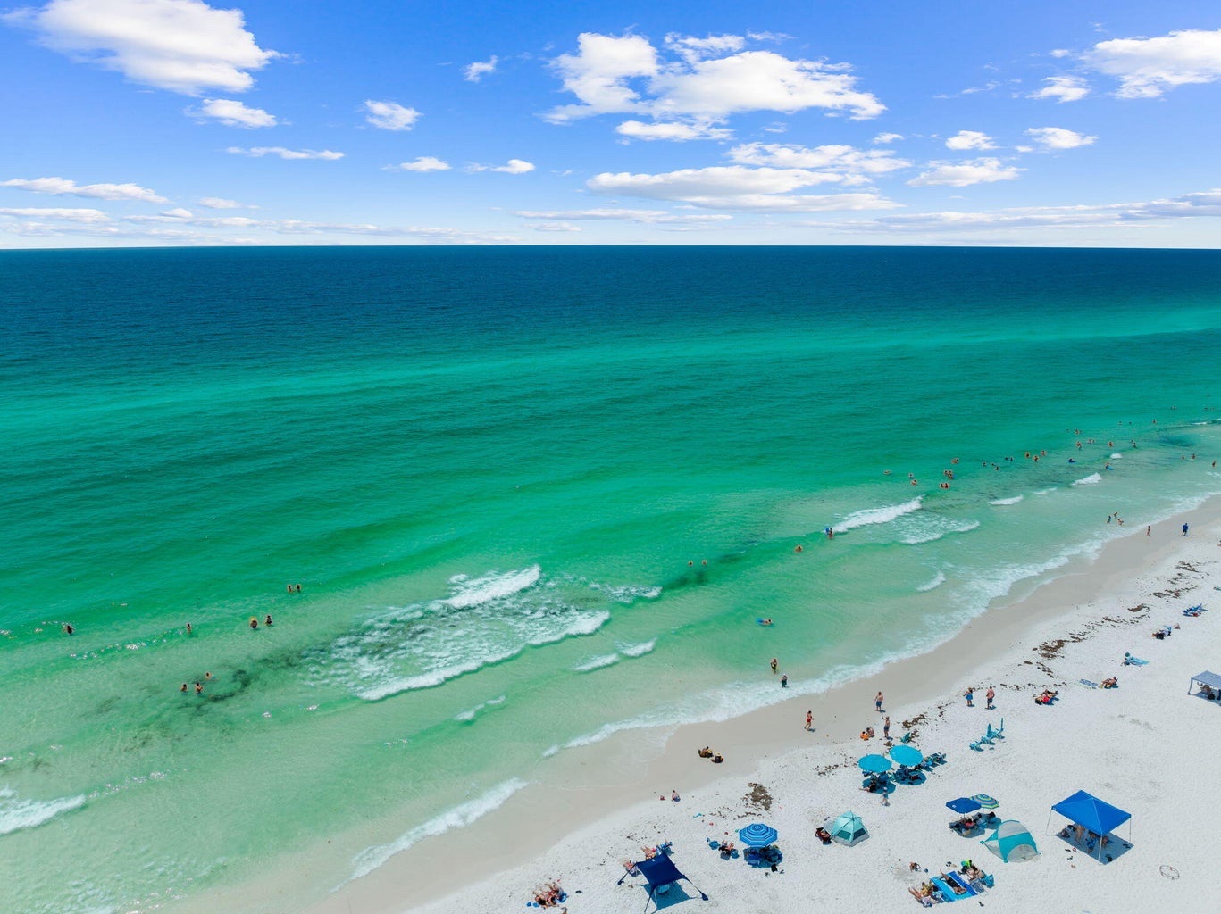 Sugar-white sand and emerald Gulf water in Destin